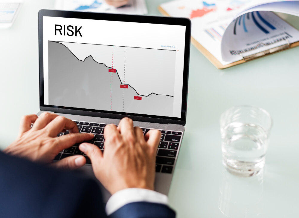 A visual representation of digital risk management, focusing on the market risks linked to mutual funds in today's economy